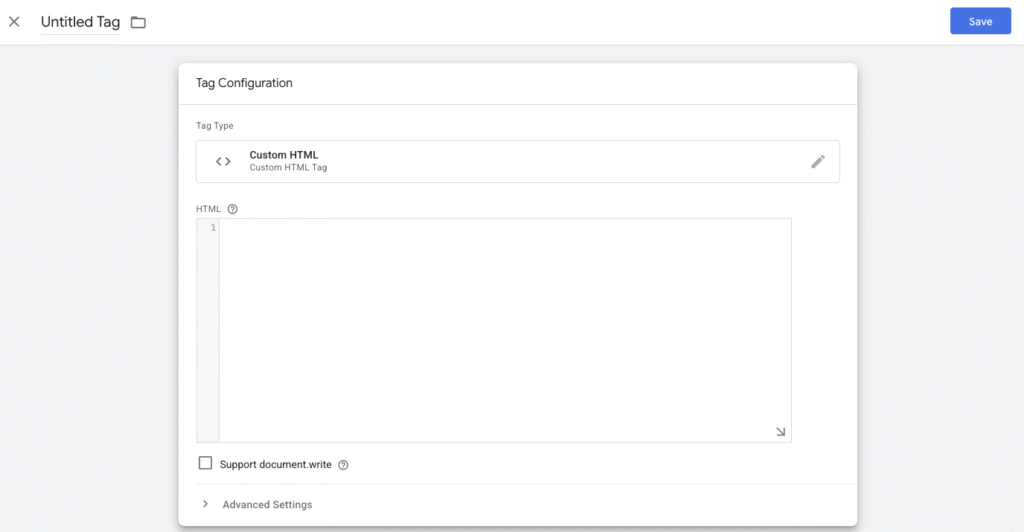 Google Tag Container Banner