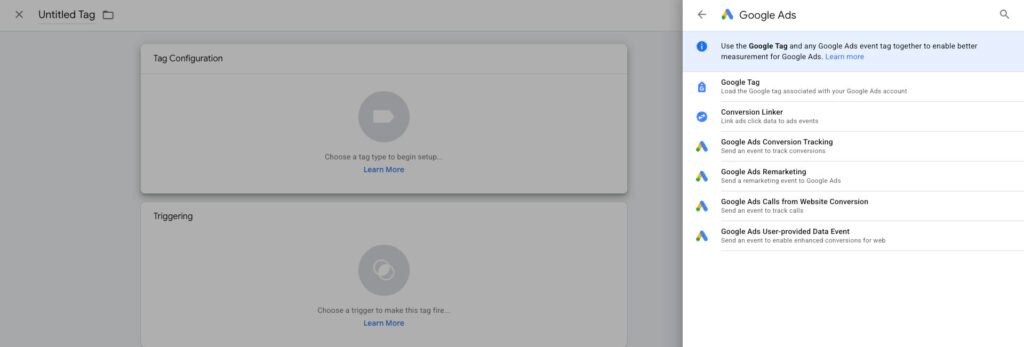 Google Ads Tag Banner