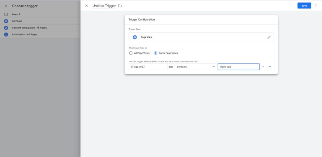 Google Ads Trigger Banner