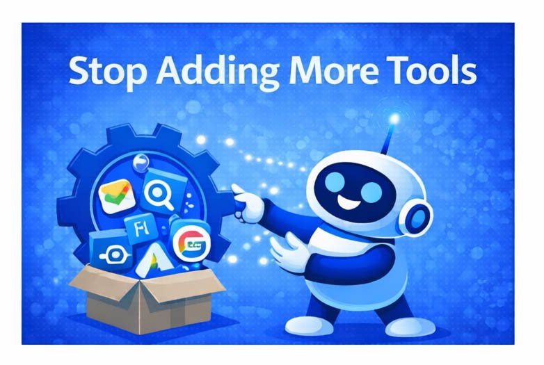 SaaS startup adding too many marketing tools to a cluttered digital marketing tech stack